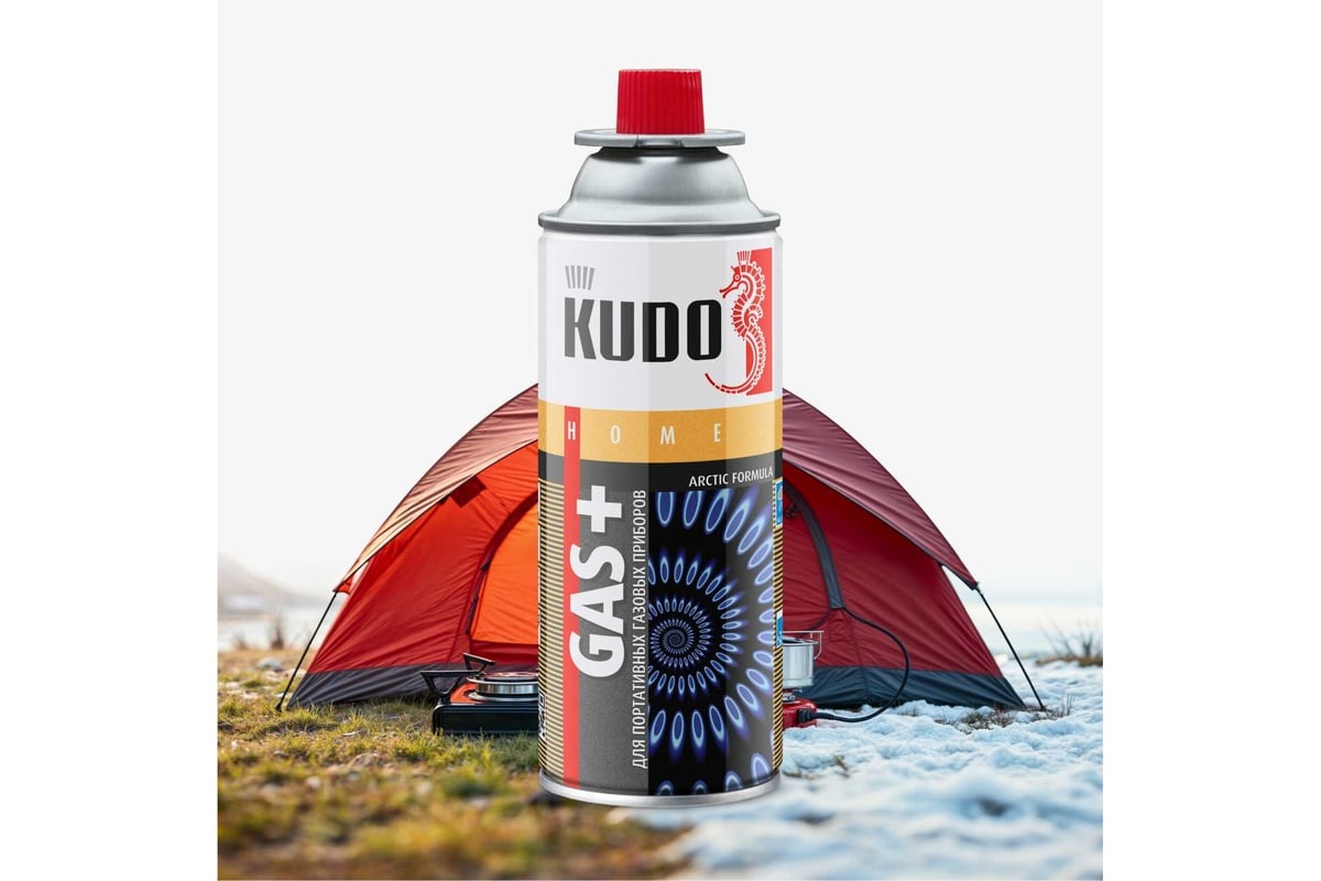 Газ в балоне портативном 0,52л Кудо KU-H403 50312