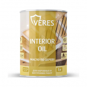 Масло по дереву для внутр. и наруж. работ бесцветное 0,85л Interior Oil Veres 280560