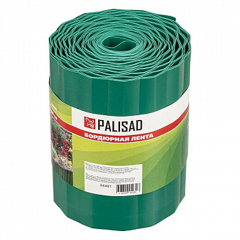 Лента бордюрная для клумб и газонов 15см х 9м 0,55мм (зеленый) "Palisad" 64481
